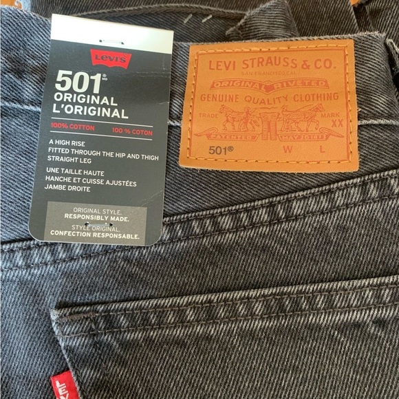 Levi's 501 Spliced Jeans Parallel Universe Dark Wash - Picture 8 of 11